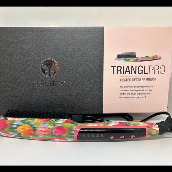 NWT Calista TrianglPro Heated Detailer Brush - Floral. - Picture 1 of 5